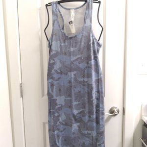 Large Blue Camo Sleeveless Swing Dress NWT